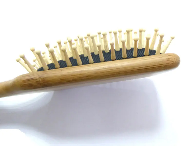 Escova de cabelo para desembaraçar bambu
