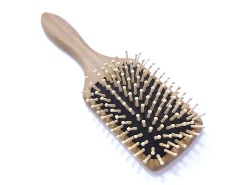 Escova de cabelo para desembaraçar bambu