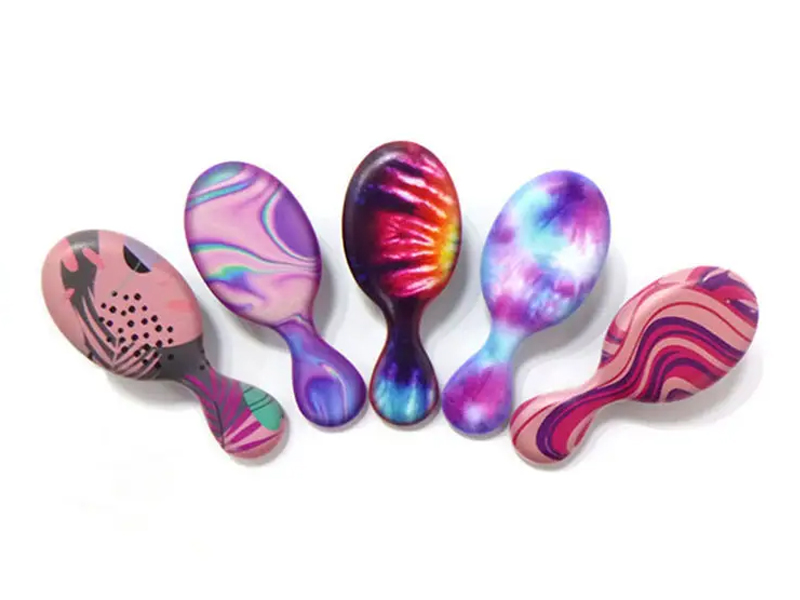 Pente para colorir para massageador de cabelo com remo para desembaraçar bebê