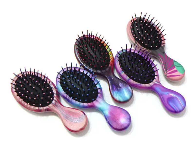 Pente para colorir para massageador de cabelo com remo para desembaraçar bebê