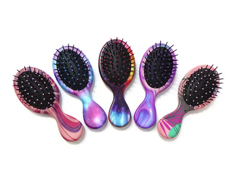 Pente para colorir para massageador de cabelo com remo para desembaraçar bebê